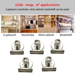 Modèle 6025 3 tailles Argenté Métal électro-plaqué Aimant pour réfrigérateur, tableau blanc, notes et messages, outils et clips magnétiques - Product Image 4