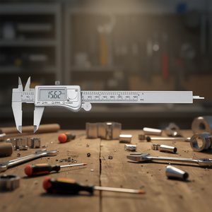 Calibre numérique Fervi en acier inoxydable 150 mm, outil de mesure électronique - Product Image 3