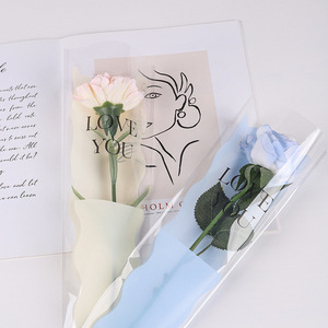 Bolsa Impermeable Reciclable con Diseño de <span class=keywords><strong>Sirena</strong></span> y Rosa Individual para Empaque de Flores Frescas, Suministros Florales para DIY - Product Image 3