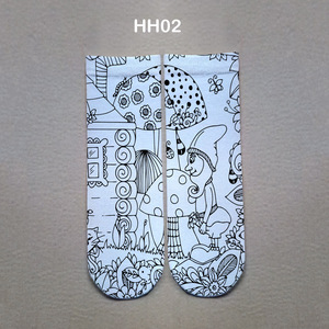 Cids Cartoon Diy اللون في الجوارب تلوين الجوارب الرسم مع علامات النسيج الجوارب الملونة - Product Image 3