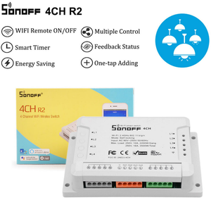 Lonten 4CH R2 스마트 WiFi 스위치 4 갱 무선 스위치 홈 자동화 온/오프 전화 원격 제어 10A/2200W - Product Image 2