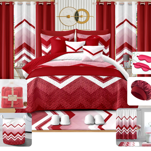 Parure de <span class=keywords><strong>lit</strong></span> de luxe 30 pièces complète avec rideaux assortis – Ensemble de couette pour décoration de chambre royale, idéal pour le marché de la Floride et d'Haïti - Product Image 6
