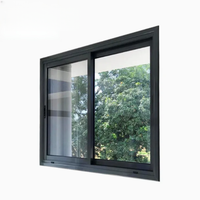 Ventanas Corredizas Horizontales Modernas de Aleación de Aluminio, Insonorizadas, con Pantalla Magnética, Aislamiento Térmico, Vidrio Templado Impermeable