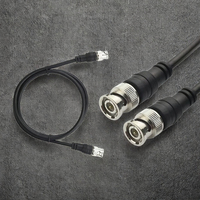 Kabel Video koaksial Monitor HD Crimp lurus pria KE pria tembaga murni BNC 0.5M 1M kabel Patch kepala ganda untuk transmisi Video