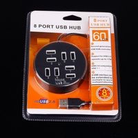 Hub USB 2.0 Circular de Alta Velocidad WFYEAR de 60 cm con 8 Puertos, Adaptador de Expansión, en Stock, para Laptop, Notebook, PC