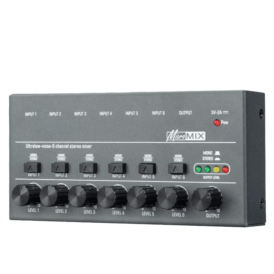Depusheng DX600 Mini Mixer - 6 Channel Low-Noise Audio Console for