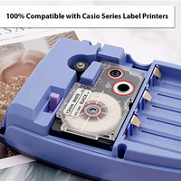 Pita Label Kompatibel Boyeezon Harga Terjangkau BYZ-18WE Hitam di Putih 18mm Pita Printer C Asio Ez Label Printer Label Printer