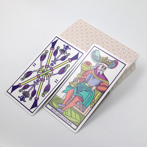 Cartas de Oráculo Impresas Personalizadas, Baraja de Cartas de Adivinación con Bordes Dorados y Libro de Instrucciones en Francés para Practicantes de Tarot - Product Image 2