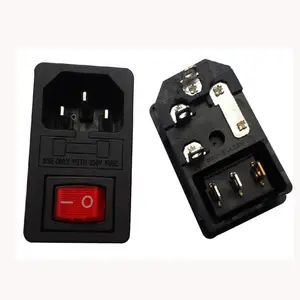 AC Power Outlet Switch Socket Fuse Triple Power Outlet ON/OFF Switch Socket POP