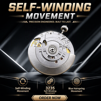 Montre de sport de luxe VSF3235 en acier inoxydable avec fonction calendrier, montre automatique mécanique pour homme, idéale pour les affaires et les occasions formelles