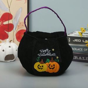 Bolsas de Halloween personalizadas para niños: sacos de calabazas para dulces, bolsas de truco o trato, cubos de almacenamiento portátiles, cestas de regalo. - Product Image 4