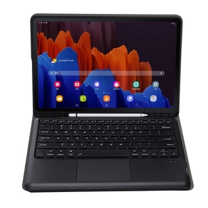 Custodia per Tablet originale in pelle con tastiera wireless a spacco per Samsung <span class=keywords><strong>Galaxy</strong></span> <span class=keywords><strong>Tab</strong></span> <span class=keywords><strong>S7</strong></span> <span class=keywords><strong>FE</strong></span>