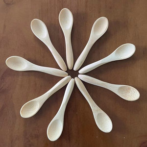 Honey Spoon 9Cm Long Eco Friendly Wooden Spoon For Children Medicine Daily Use Tableware Custom Logo Engraving - Product Image 1