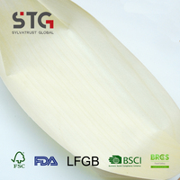 Plateau à sushi personnalisé OEM de 7 pouces en bois de peuplier pour mariage, anniversaire, dîner, approuvé par la FDA, sans danger pour les aliments