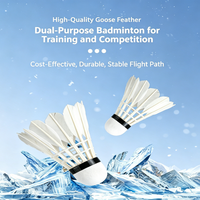Volants de badminton hybrides en plumes d'oie en gros, légers, professionnels, haute vitesse, stabilité, durables, prix direct usine