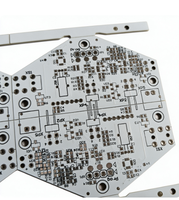 Circuit imprimé FR4 double face, circuit imprimé à masque de soudure blanc, panneau de circuit imprimé de forme irrégulière pour le contrôle industriel