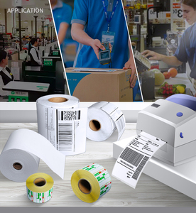 Blank Thermal Labels self-adhesive labels Waterproof BPA- free <b>Sticker</b> <b>Rolls</b> for supermarket Packaging - Product Image 6