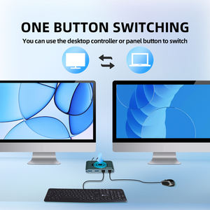 USB 3.0 Aluminum Switcher for 2 <strong>Computers</strong> 4-<strong>Device</strong> Button Control Switches Between PC Printer Laptop &amp; USB <strong>Devices</strong> <strong>in</strong> Stock - Product Image 3