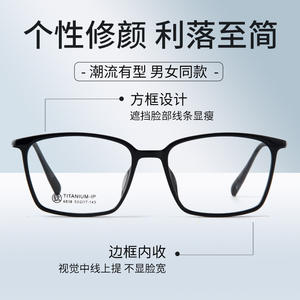 Lunettes de vue rectangulaires Danyang 6838, monture intégrale, TR90, titane léger, unisexe, verres acryliques - Product Image 3