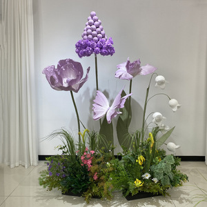 Boda planta verde floricultura gigante hecho a mano Flor de Papel alta calidad Jacinto <span class=keywords><strong>orientalis</strong></span> centro comercial decoración de ventanas - Product Image 6