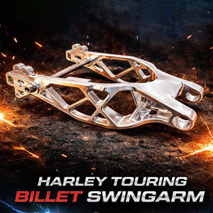 Bras oscillant double face en aluminium forgé 7075 Black3 pour HD Touring <span class=keywords><strong>2009</strong></span>+ - Style Bagger, réglable, adaptable/améliorable - Product Image 3