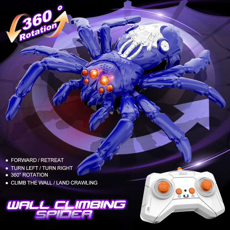 Araignée grimpante violette [Modes doubles d'escalade terrestre et murale]