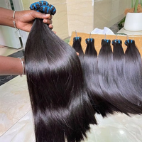 Paquetes de Cabello Vietnamita Crudo 12A Sin Procesar, Venta al por Mayor de Cabello Humano Liso Extremo Virgen Doble Trama con Cutícula Alineada