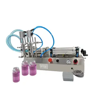 Double Nozzles Manufacture Supply Juice Honey Milk Filter 1000 ml Perfume Liquid Filling Machine with Factory Price