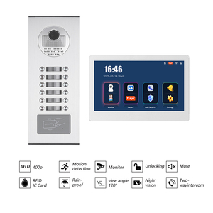 Vidéophone IP 12 boutons de 7 pouces pour appartements : esthétique moderne et amélioration de la qualité de vie - Product Image 2