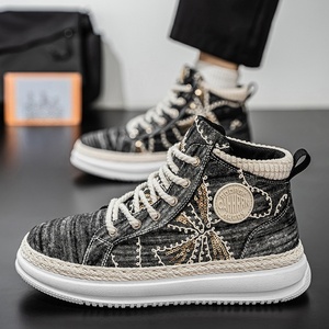 Shelby High-Top Lace-Up Men's 2025 Autumn New Trendy Versatile Thick-Soled <b>Height</b>-<b>Increasing</b> Wear-Resistant Outdoor Casual - Product Image 4
