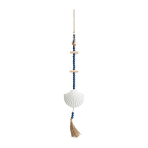 Mediterranean Style Wooden Shell Beaded <b>Wall</b> Hanging 2Pcs Ocean Theme <b>Decor</b> For Restaurant Bar - Product Image 4