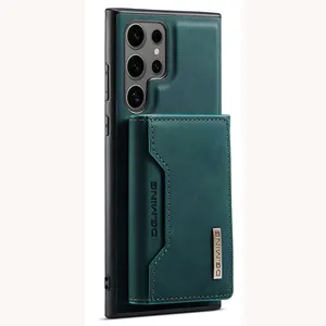 Luxury Magnetic Leather Phone Cover With Card Holder 2 In 1 Detachable Wallet Case For Samsung S24 S22 Ultra S23 Plus S21Fe S24