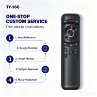 Télécommande de porte de garage anti-choc à code fixe KEYUAN TY-16G avec 4 boutons et pile AAA