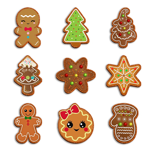 Décorations écologiques pour sapin de Noël, bonhomme en pain d'épices, <span class=keywords><strong>ange</strong></span>, fille arc-en-ciel, 40mm/50mm, en résine acrylique à dos plat, avec paillettes colorées, pour coques de téléphone et nœuds - Product Image 3