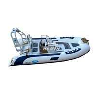 Bateau de pêche miniature Hedia 13 pieds, bateau pneumatique Hypalon blanc 4m