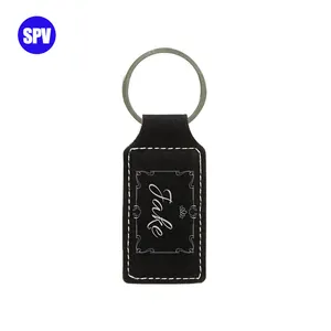 Leatherette keychain laserable 공백, 레이저 조각을 위한 선전용 공백, engravable 공백 keychain 레이저