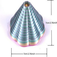 5 Piezas de Juguetes Sensoriales Antiestrés de Plástico Fractal Hechos a Mano, con Diseño en Espiral para las Fiestas