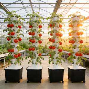 Sistema de Torre Hidropónica Modular Vertical con Estructura de Bambú para Cultivo sin Suelo, Equipo de Agricultura Americana - Product Image 2