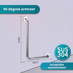 Hot-Bán Treo Tường 304 Thép Không Gỉ Phòng Tắm Lấy Thanh Non-Slip Nhà Vệ Sinh An Toàn Bồn Tắm Vòi Sen Tay vịn Hot Bán Đường Ray - Product Image 6