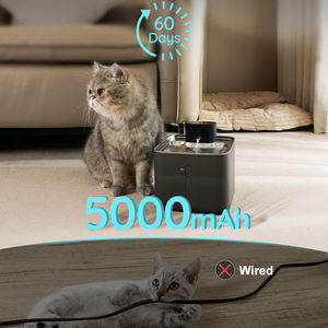 Producto para mascotas de Venta caliente 2025 fuente de agua inalámbrica para gatos de acero inoxidable 4.2L/142oz dispensador de agua potable inteligente silencioso para mascotas - Product Image 6