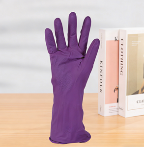Gants de travail en latex imperméables, antidérapants, réutilisables, pour femmes, pour la vaisselle, le nettoyage ménager, le jardinage, les travaux utilitaires - Product Image 4