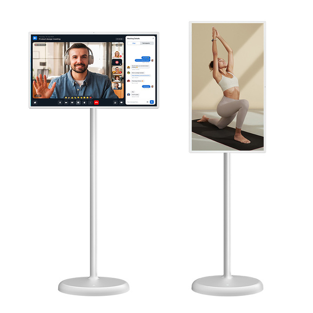 Portable Tv 21.5/24/27/32inch Mobile Monitor 4+64g Smart Tv Wireless Rechargeable Rotate Screen Tv Interactive Television