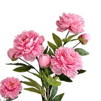 Bouquet de fleurs artificielles de pivoine Moutan, arrangement floral en soie, bouquet décoratif pour la maison, l'hôtel, accessoires de photographie
