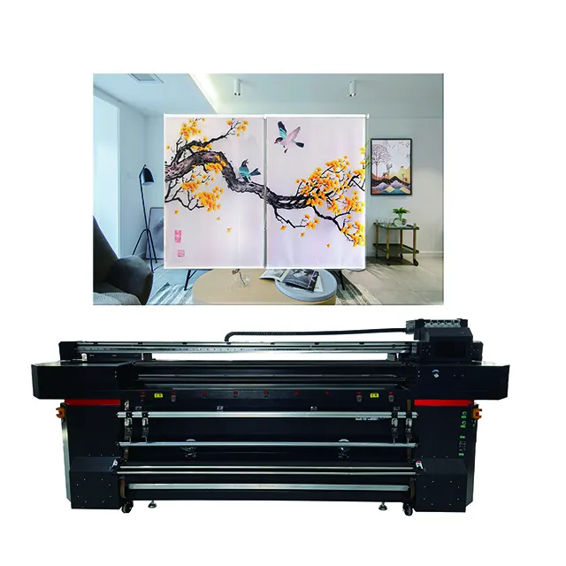 Impressora têxtil grande formato 4 cabeça sublimação impressora 1440dpi Flag Printer