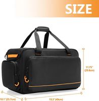 Sac de rangement pour câbles et équipement audio DJ avec séparateurs ajustables et double compartiment pour haut-parleurs et batteries externes