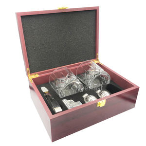 Caja de madera de Mdf roja, personalizada, Metal reutilizable, cubos de hielo inoxidables, <span class=keywords><strong>Granada</strong></span>, nuevo artículo - Product Image 1