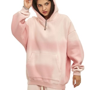 Sweat-shirt à capuche surdimensionné à épaules tombantes pour homme, de haute qualité, délavé à l'acide, effet décoloré par le soleil, survêtement, logo personnalisé, design personnalisé, hiver - Product Image 3