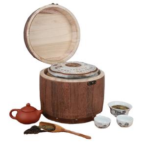 Mini Caja de Té de Bambú Ecológica, Diseño Moderno, Barril de Madera para Granos de Café con Tapa para Guardar Bolsitas de Té para Uso Doméstico - Product Image 1