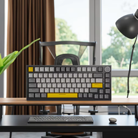 Clavier de jeu mécanique compact RVB rétroéclairé à 75 %, trois modes, filaire, pour PC Gamer - Meilleures ventes