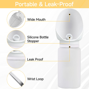 Bouteille d'eau portable en silicone pour chien, anti-fuite, 3-en-1, avec gamelle intégrée, idéale pour les promenades et les voyages en extérieur - Product Image 2